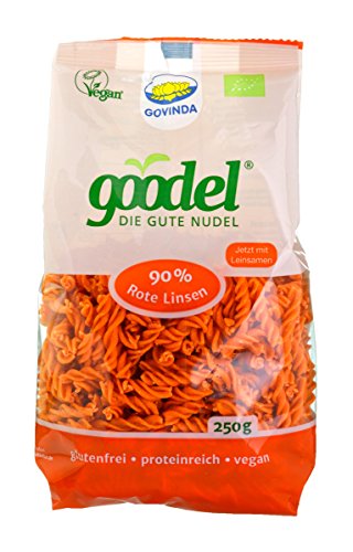 Govinda Spirelli 'Goodel' aus roten Linsen & Leinsamen (250 g) - Bio