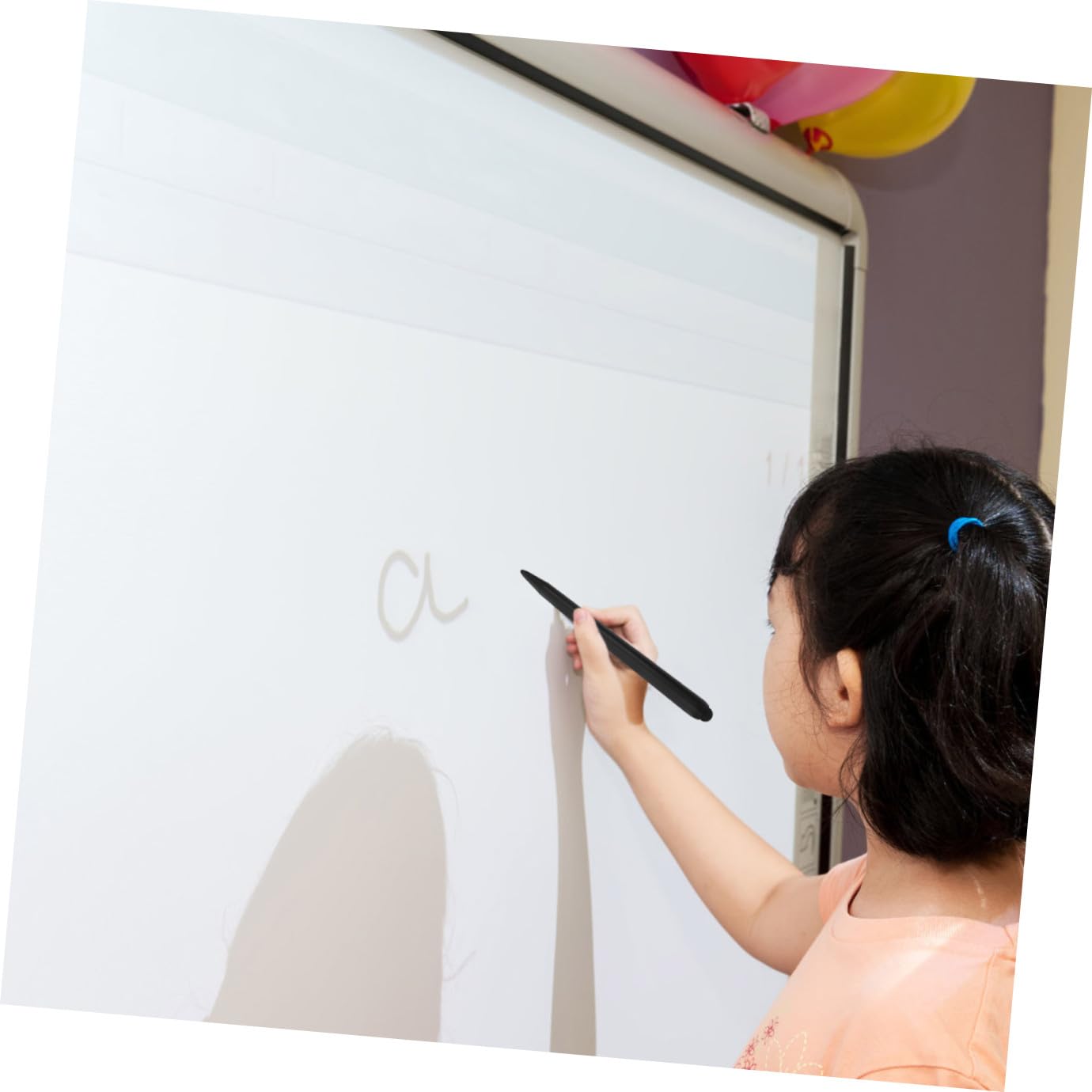 Kichvoe Penna Touch per Schermo Doppia Estremità, 2 Pezzi, Plastica Resistente, per Lavagna Bianca Digitale e Uso Educativo, Colore Nero