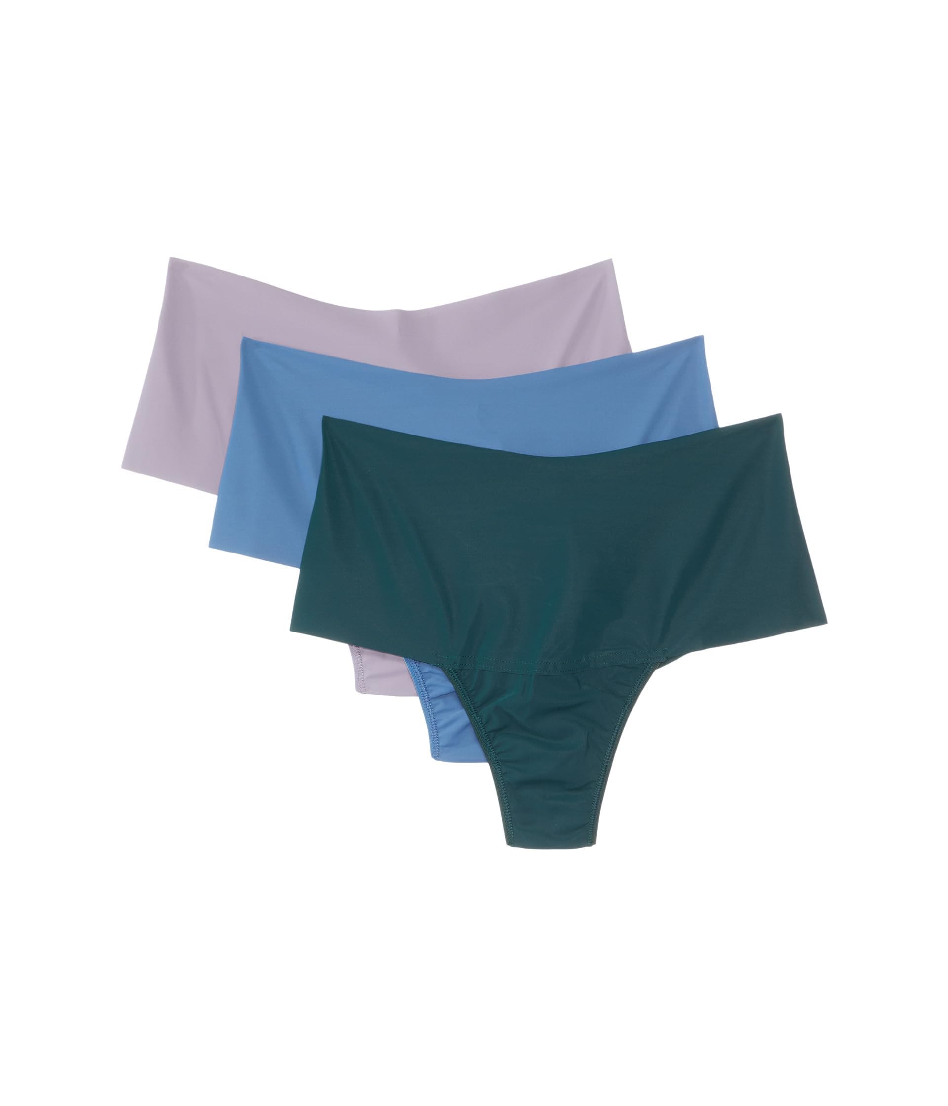 hanky panky - BreatheSoft High Rise Thongs for Women Microfibre Knit Underwear Panties Lingerie Sizes XS-XL 3 pack