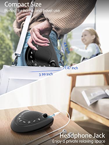 White Noise Machine For Adults, Sound Machine With 24 Non-Looping Sleeping Sounds, 5 Volume Levels And 4 Timers, 2 Usb Port, Headphone Jack, Plug In Or Battery Sleep Therapy For Home, Office&Travel #TOP3