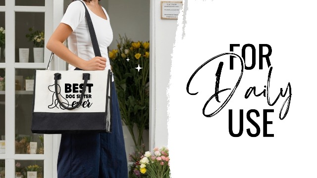 Bolsa Tote de Lona Gran Capacidad con Bolsillo a Juego miniatura 7