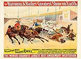 SANS CADRE PostersAndCo ™ Cirque Barnum Bailey Chevaux Rfwf-Poster/Reproduction HQ 40x60cm d\'une Affiche Vintage