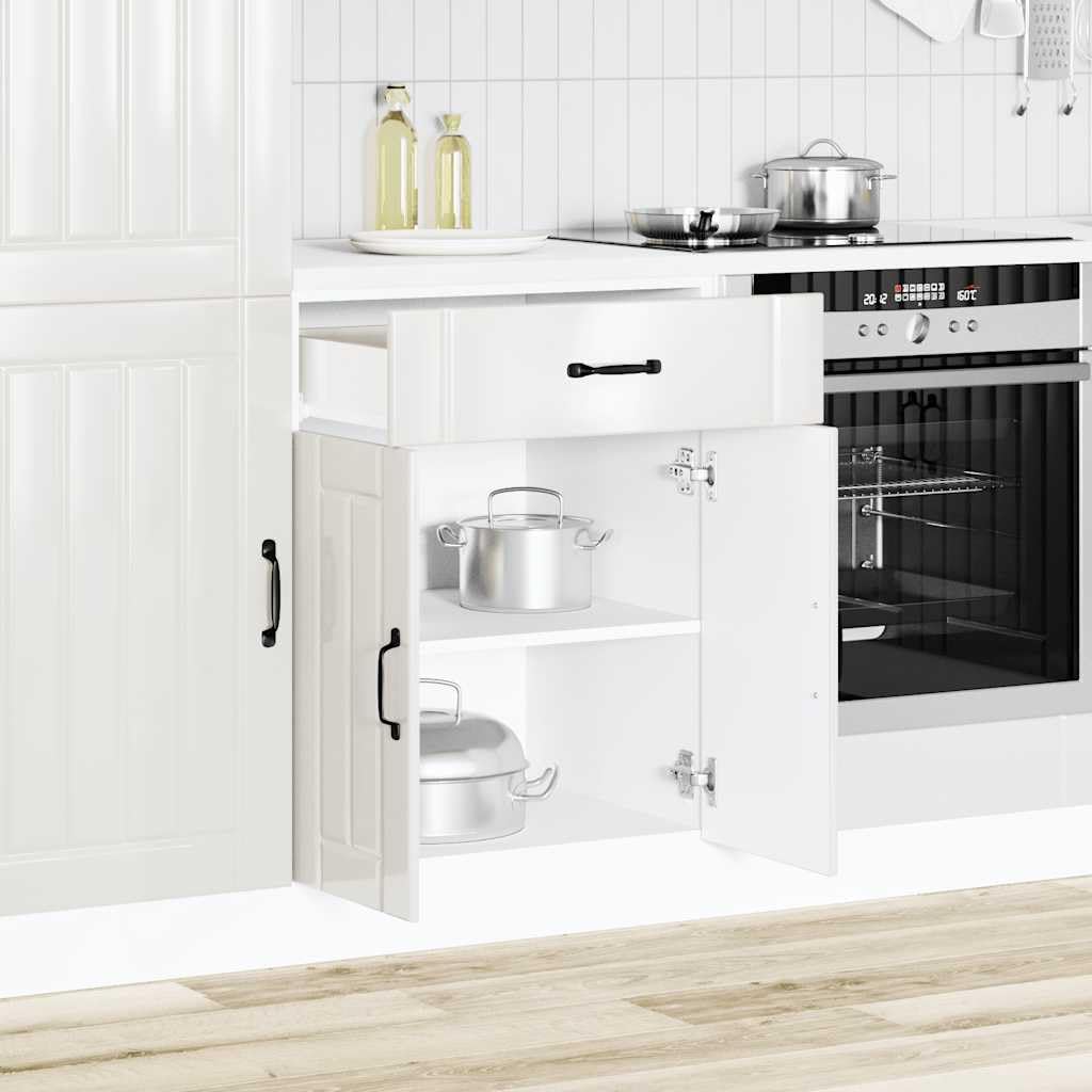 vidaXL Mueble bajo de Cocina Lucca Blanca de Alto Brillo