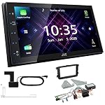 EHO – JVC KW-M565DBT 2-DIN Autoradio mit DAB Antenne passend für V
