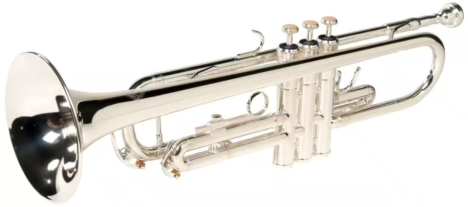 WOODBRASS WTP400S Bb Trompete für Anfänger, versilbertes Messing, langlebige Kolben, klarer & leistungsstarker Klang – Instrument, spielfertig mit Hülle & Mundstück inklusive