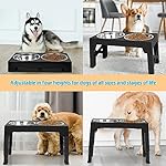Niubya Elevated Dog Bowls with 2 Stainless Steel Dog Food Bowls, Raised Dog Bowl Adjusts to 5 Heights (3.15", 8.66", 9.84",11.02", 12.2") for Small Medium and Large Dogs - Image 4