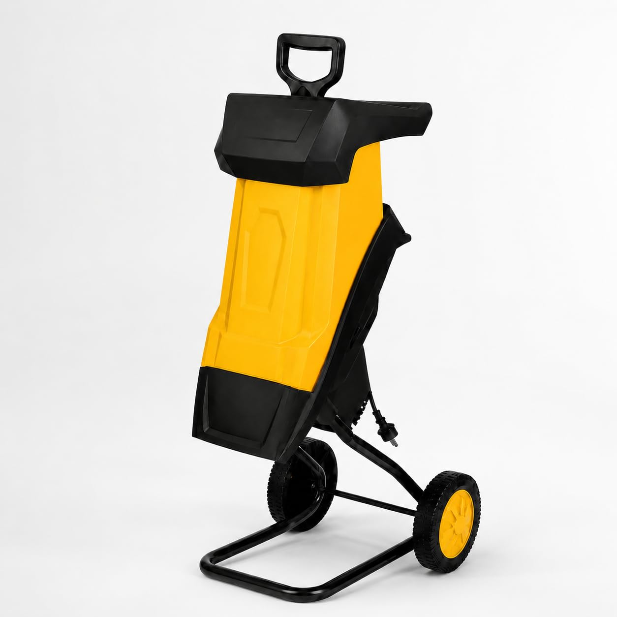 Biotrituratore Elettrico a 2 Lame 2500 W 10m | Trituratore Rami e Foglie fino a 40 mm, 4500 giri/min, Maniglia, Ruote, Sacco di Raccolta e Accessori