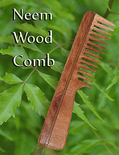 Image of Ekan 100% Natural Handmade Neem Wood Comb For Control Hair Fall And Hair Regrowth For Men And Women Pack Of 1 (Neem wood Comb Model no -4)