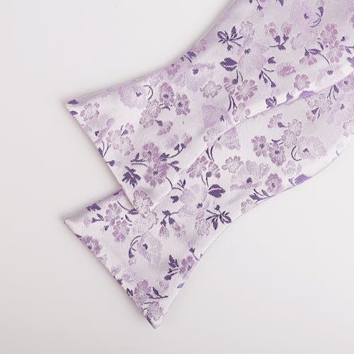 Image of Alizeal Mens 2pcs Floral Bow Tie Set | Self-tied Elegant Pocket Square Set for Wedding