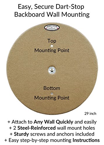 Dart-Stop 29 Inch Round Black Pro Dart Board Backboard | Wall Protector | Dartboard Surround #TOP4