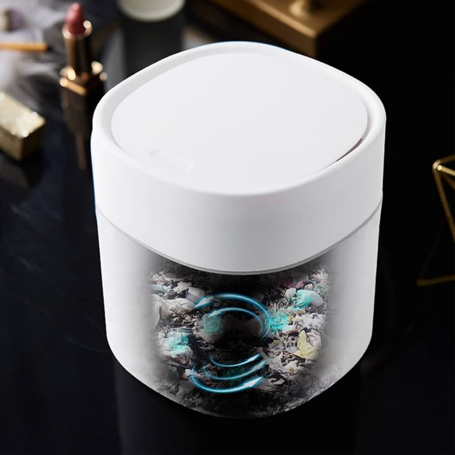 Cestino Da Tavolo Con Coperchio Effetto Legno - Mini Cestino Da Tavolo Con Sistema A Scatto Di Alta Qualita Cestino Per Cosmetici Di Piccola Capacita 2l Come Cestino Da Tavolo 81328142