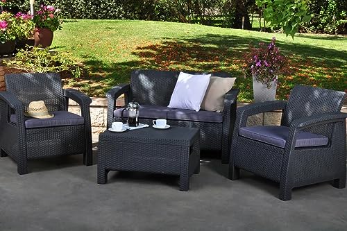 Muebles de exterior Keter Corfu de alta resistencia con acabado ratán elegante 3