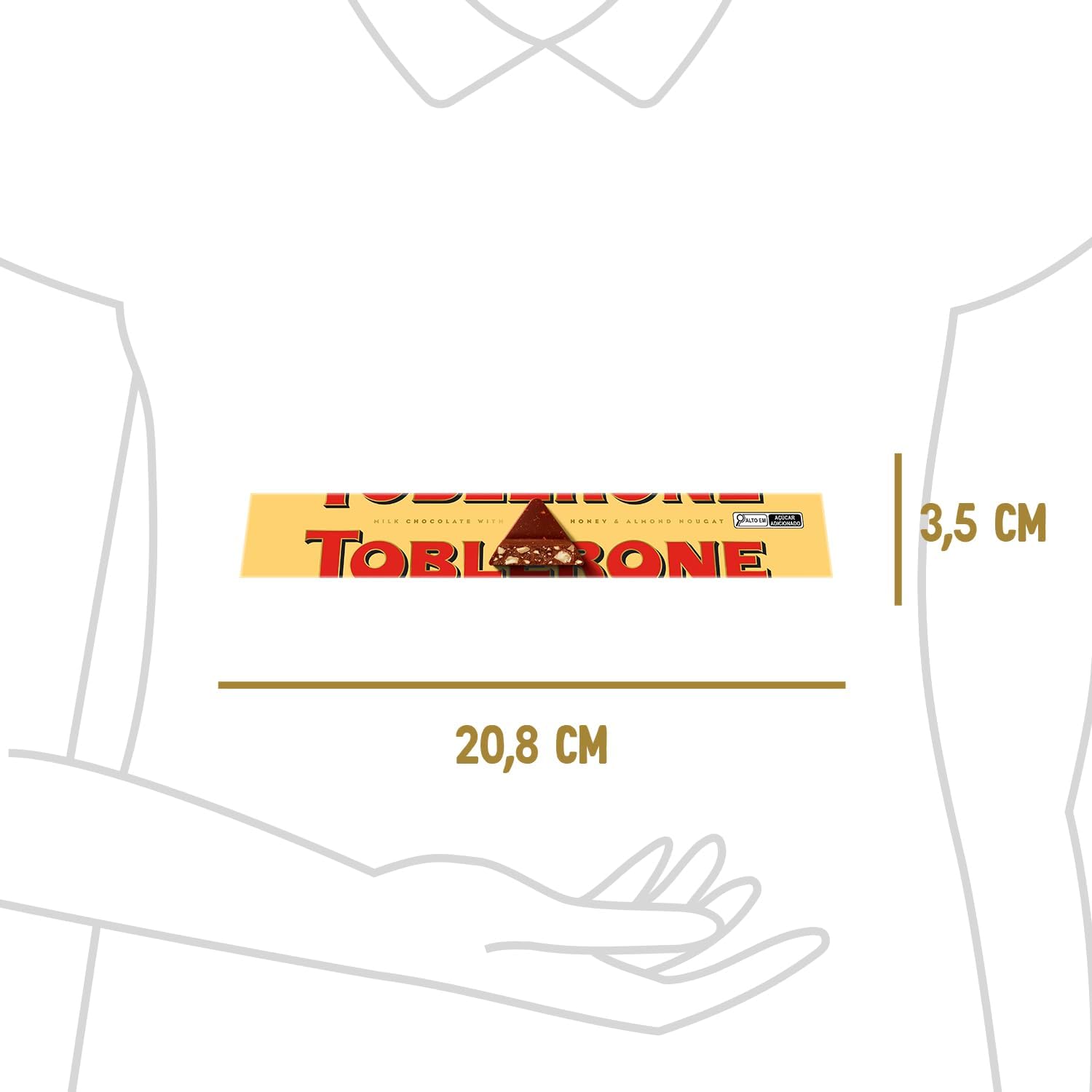 TOBLERONE Chocolate Ao Leite Nougat De Mel E Amêndoas Toblerone Caixa 100G - Importado