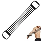 YSTrillion Chest Expander Adjustable Fitness Resistance Bands with 5 Strings Removable Chest Expander Resistance Trainer Band Muscle Pull Exerciser for Family,Gym,Shoulders,Arms Training (Black)