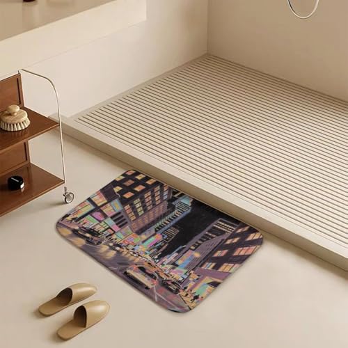 Alfombras de baño absorbentes suaves esponjosas e impresas para ducha 7