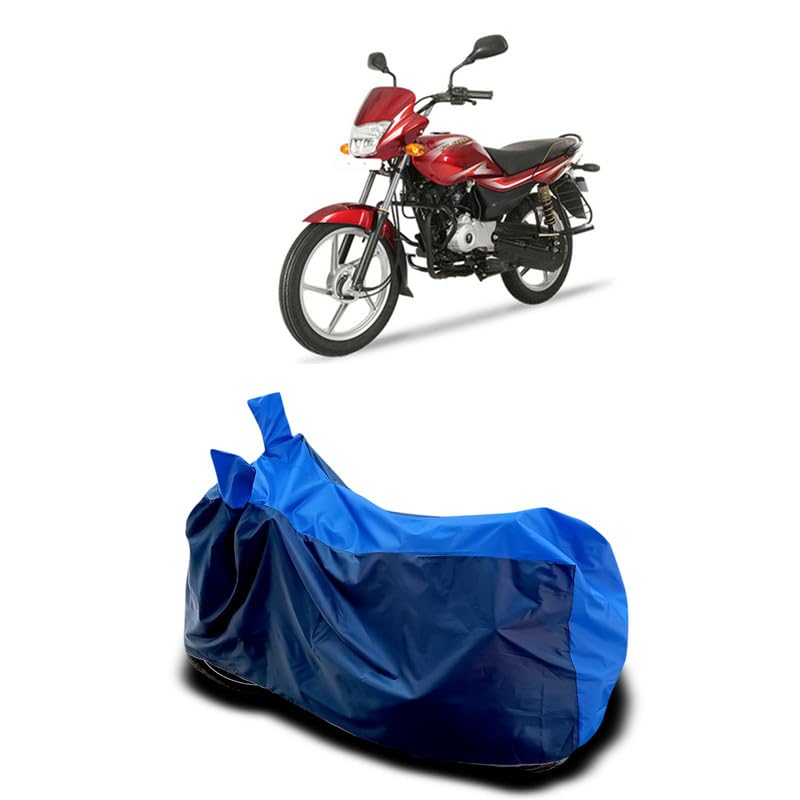 Image of DUFFEL-Two Wheeler Bike Body Cover Compatible for Bajaj Platina 110 H-Gear Heat Protectio /UV-Rays /Birds Dropping /DustProof /Waterproof All Variants [Nevay Blue]