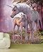 Produktbild Kinderzimmer Tapete Vlies XXL-Poster Fototapete Einhorn Fohlen rosa lila Material Decor selbstklebend, Größe 80 x 100 cm