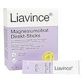 Liavince Magnesiumcitrat Direkt-Sticks, 180 Sticks, 375 mg pro Tagesdosis, Muskeln & Elektrolytgleichgewicht, Orangen-Zitrone, Zuckerfrei, Laktosefrei, Vegan, Schnelle Magnesium-Versorgung