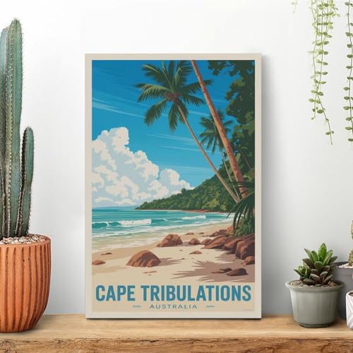 Poster Cape Tribulations Australia affiche vintage idée cadeau déco originale - 3
