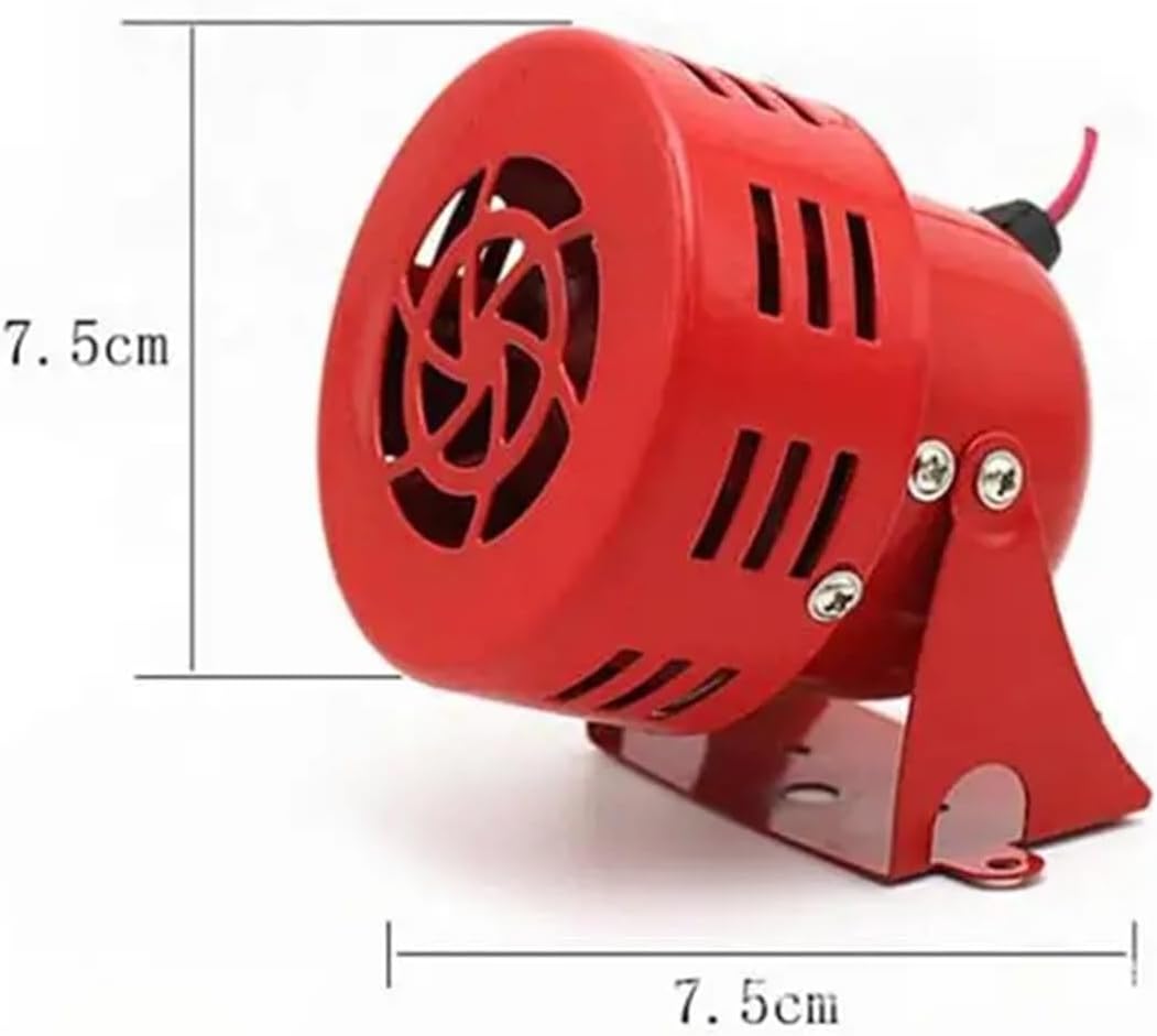 1pcs RED Air Raid Siren Horn Alarm 110dB Driven Air Raid Siren Horn Alarm Loud Air Horn