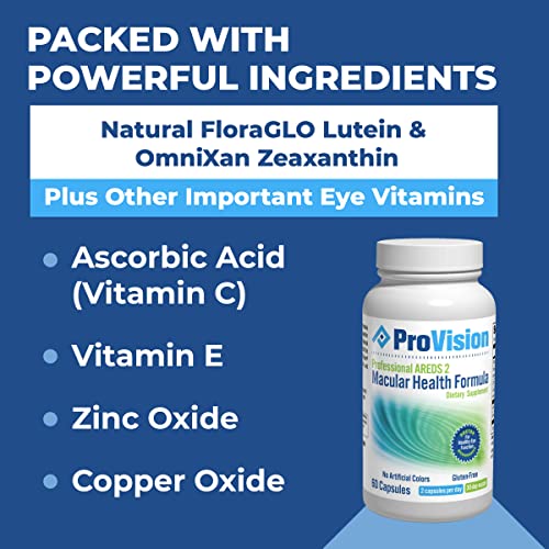 Provision Areds 2 Eye Vitamins - Enhance Vision Supplements - Lutein Zeaxanthin Vision Complex - 60 Eye Supplement Capsules #TOP1