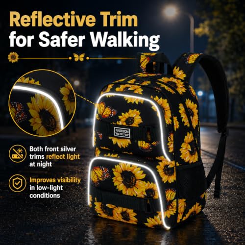 Image of Laptop Backpack, 16 Inch School Bag College Bookbag, Water Resistant Backpacks for Teens Girls Boys Women Men Students