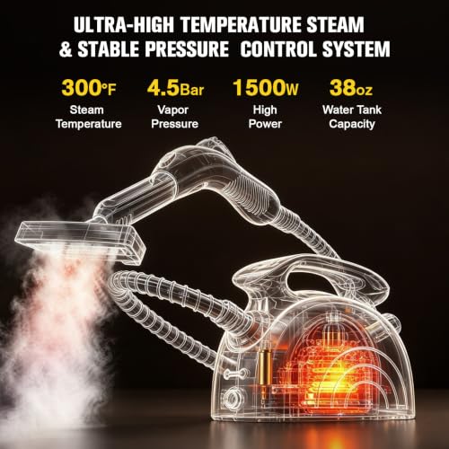 Image of Waitbird 4.5 Bar 300F Steam Cleaner for Bathroom, Kitchen, Floor & Grout