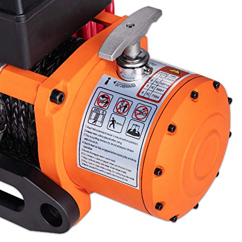 AC-DK 13000 lb. Electric Winch Kit, 12V Winch with 85ft Synthetic Rope, Waterproof IP67 Truck Winch with Hawse Fairlead, with 2 Wireless Handheld Remote and Wired Handle Recovery Winch(Up to 13500lbs)