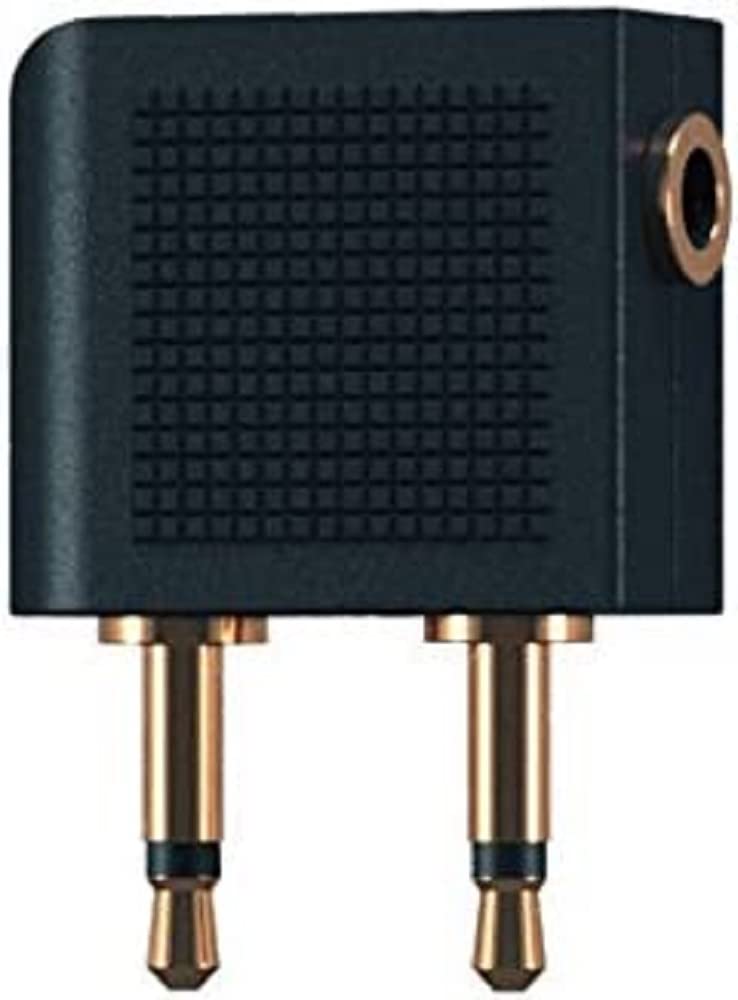 Oehlbach I-Jack AD-Flight (adapter samolotowy, 2 x wtyczka jack 3,5 mm na gniazdo jack 3,5 mm, do wszystkich linii lotniczych) czarny