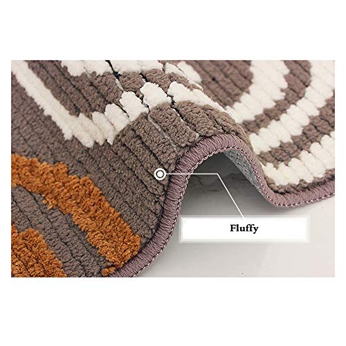 Tapis abstrait moderne absorbant antidérapant imperméable motif trellis lattice - 3