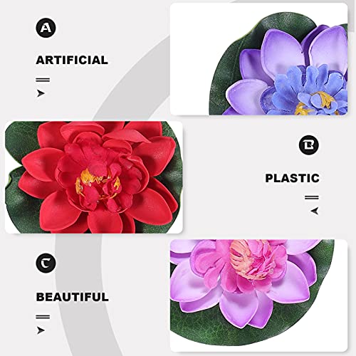 Balacoo X44XZZRF1573W37 6Pcs Artificial Floating Foam Lotus Flowers Lifelike Water Lily Flowers Pad thumb #3
