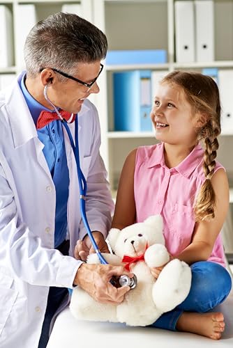 Image of Doctor Dress for kids |surgeon dress for boys and girls | Kids Doctor Costume Set with Stethoscope, Mask, and Injection for School Annual Functions, Role Play, and Special Events