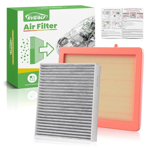 Image of Engine+Cabin Air Filters Set Fit for 2018-2026 Equinox, 2018-2026 Terrain | 2Pcs, CA12260, CF11966, 99% Filtration Efficiency, Easy Install, Odor control, Great Value, Right Size