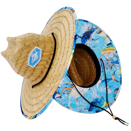Palmyth Straw Hat for Men & Women Sun Hats Beach Hat Fishing Hat Wide Brim UPF 50+ Sun Protection