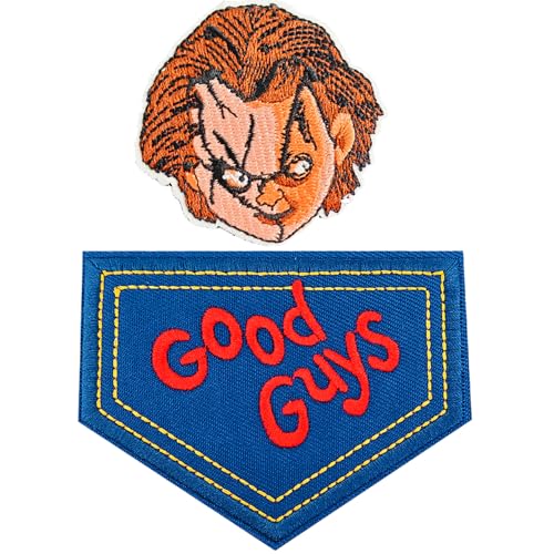 Good Guys Patch Halloween Costume Iron on Patches for Shirts Sweaters Overalls Horror Cosplay Temporary Tattoos-Style1