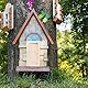 Satiskid 1:12 Puppenhaustür, Mini Holz Tür, Miniatur Holztür für Puppenmöbel Zubehör, Mini Holztür