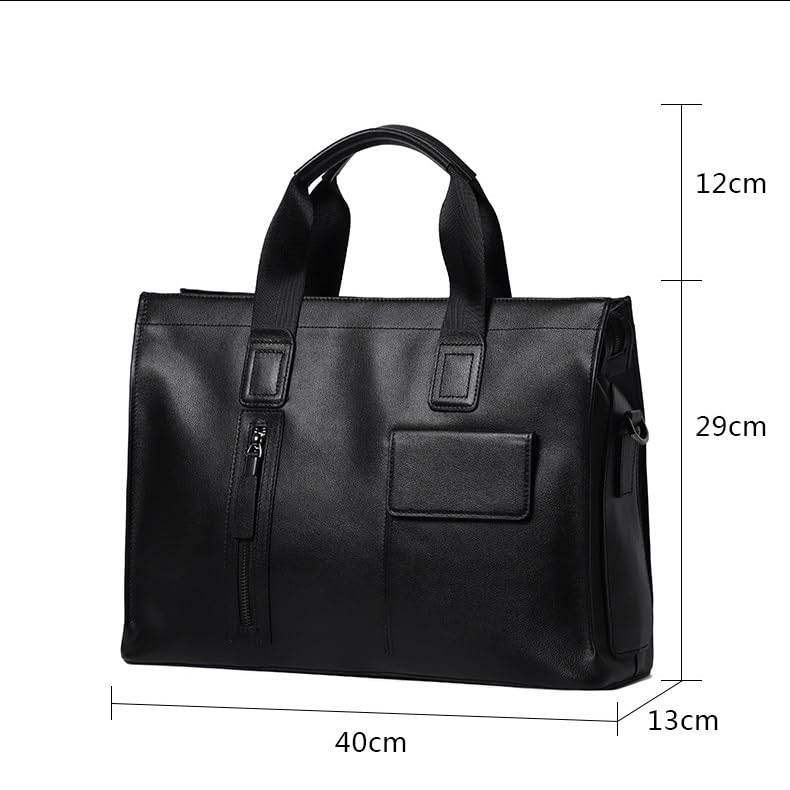 Men's Handbag Top Layer Cowhide Briefcase Men Shoulder Messenger Bag Suitable for Laptop Bags2