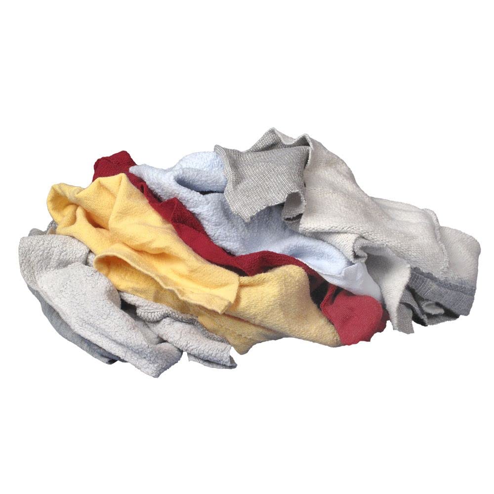 Buffalo Industries (10065PB) Maximum Absorbency Multicolored Recycled Sweatshirt Cloth Rags, 50 lb. bag, All-Purpose Rag for Cleaning, Paint Spills and Cleanup, Staining, Polishing and Dusting