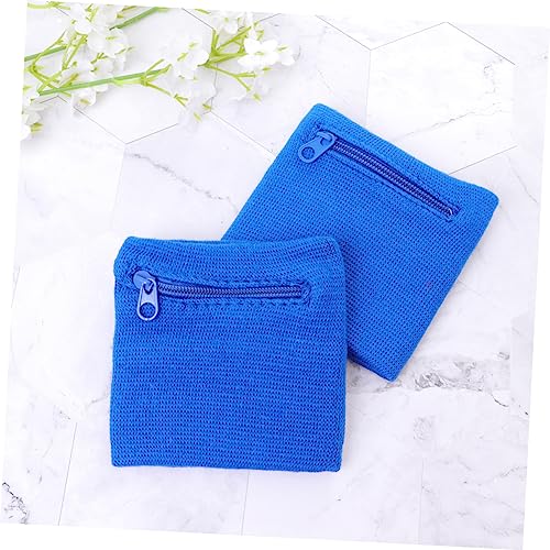 4pcs Sports Wristband Zipper Workout Wallet Gym Wrist Bag Breathable Pocket Sweatband2