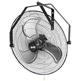 Xcity 20 Inch Metal Garage Wall Mount Fan:3-speed High Velocity Industrial Fan, Adjustable Tilt, 5500 CFM Aluminum Blades for Warehouse Workshop Greenhouse Commercial