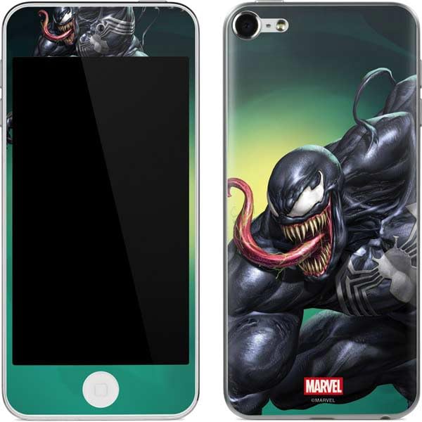 Skinit Decal MP3 Player Skin Compatible with iPod Touch (6th Gen 2015) - Officially Licensed Marvel Venom Symbiote Design
