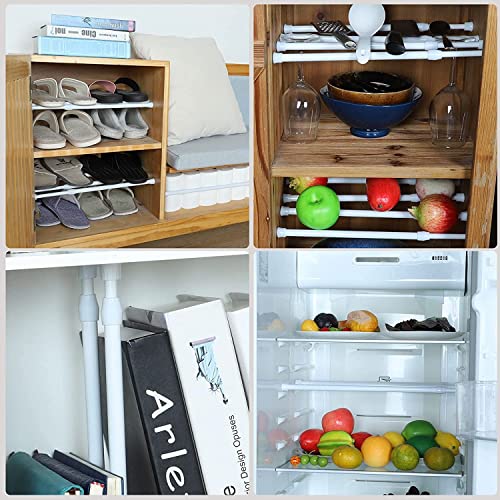 3 pezzi Bastoni di tensionamento per tende Estensibili Asta di tensionamento per tende, armadi, guardaroba, allungabile da 42 a 70 cm, senza forare e senza colla - Image 5