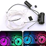 MOOUK Bike Rad Licht Bike LED Lichterkette Wasserdicht Radfahren Rad Reifen Reifen-LED-Licht Fahrrad für die Dekoration 70 x 42 x 30 mm