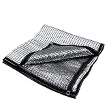 Campeggio Telo Ombreggiante Tessuto Ombreggiante Rete Solare Resistente Ai Raggi UV Anti-invecchiamento con Occhielli e Corda, Telo in Rete da Giardino Telo Parasole Alluminio per Piante/S(Size:3x3m)
