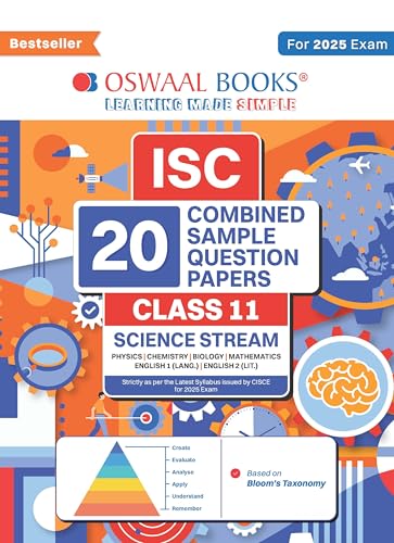 Oswaal ISC 20 Combined Sample Question Papers|Class 11|Science Stream|Phy|Chem|Bio|Math|Eng 1|Eng 2| For 2025 Exam