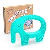 BABY ELEFUN Teething Toys – BPA Free Silicone, Easy to Hold Teethers with Gift Package Included, Effective Elephant…