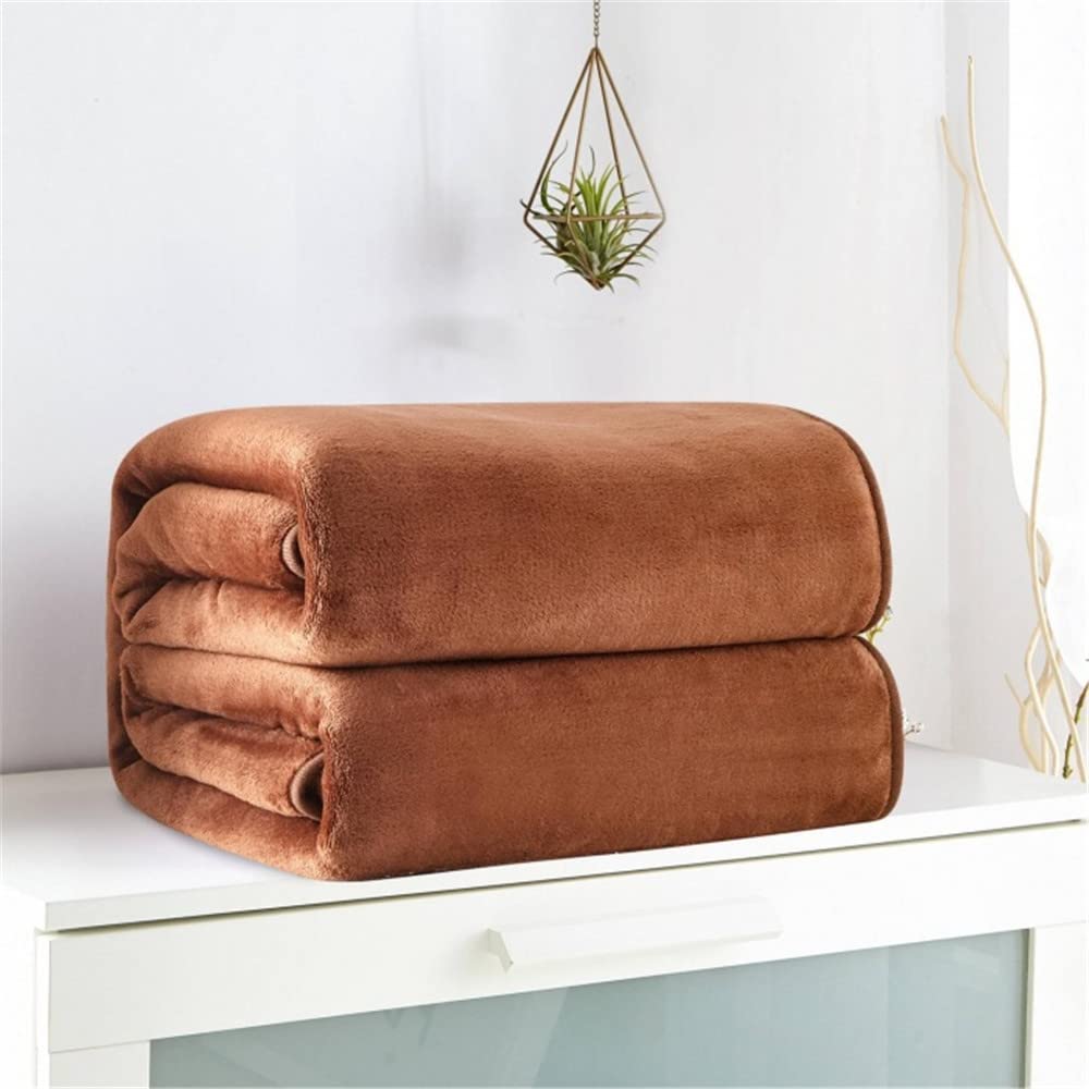 Enen Coffee Super Ultra Soft Flannel Fleece Blanket Throw Fluffy Warm Cozy Flannel Microfiber Travel Blanket For Settees/Sofa/Chairs/Couch Lightweight Throw (100X150cm,)