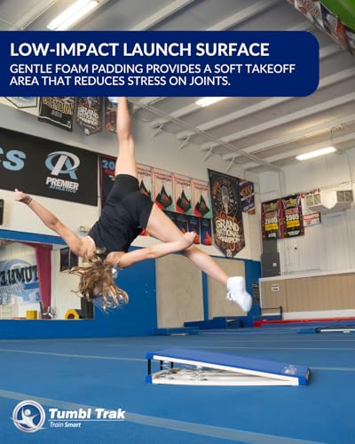 Tumbl Trak Tiny Takeoff Gymnastics Springboard for Kids | Kids Exercise Equipment for Home & Gym | At Home Gymnastics Equipment for Kids | Spring Board for Jumping, Vaulting & Skill Building - Thumbnail 3