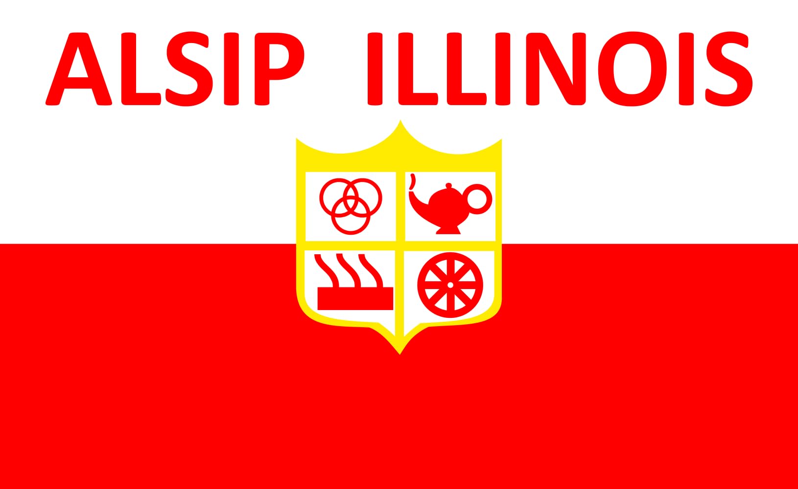 Drapeau Alsip Illinois 1.35m² paysage pour décoration extérieure et célébrations