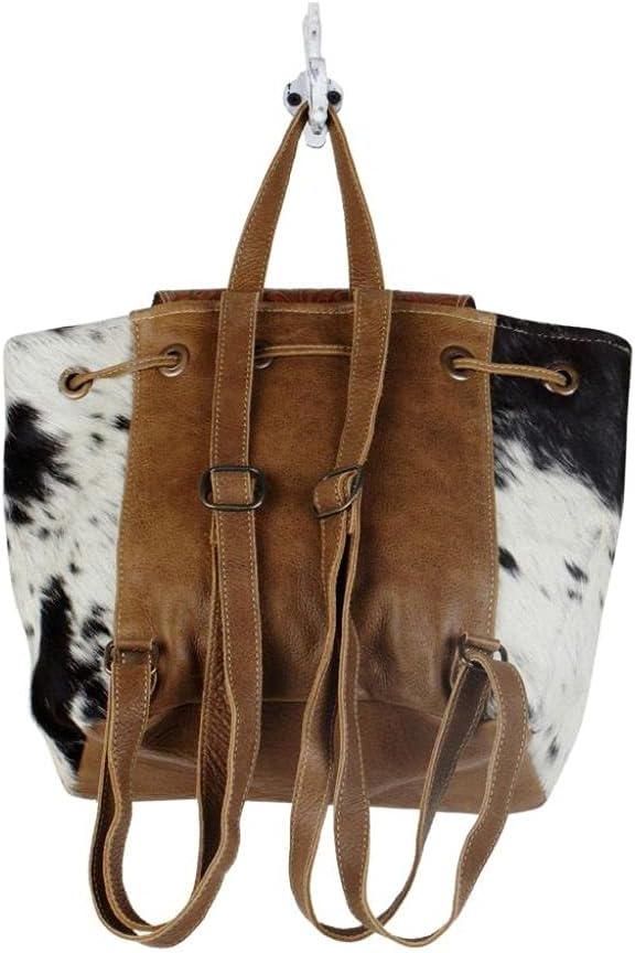 Myra Bag Must Have Backpack Upcycled Cowhide & Leather S-2843 - Image 5